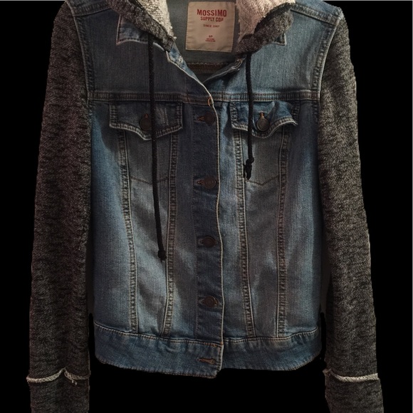 MOSSIMO SUPLY CO hoodie long sleeve Jean jacket S - Picture 8 of 8